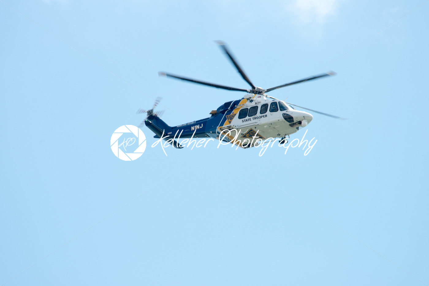 ATLANTIC CITY, NJ – AUGUST 17: NJ State Police Trooper Helicopter at Annual Atlantic City Air Show on August 17, 2016 - Kelleher Photography Store