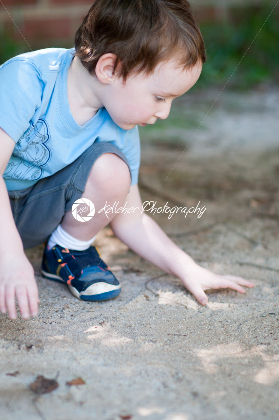Adorable little boy playing in a sandbox - Kelleher Photography Store