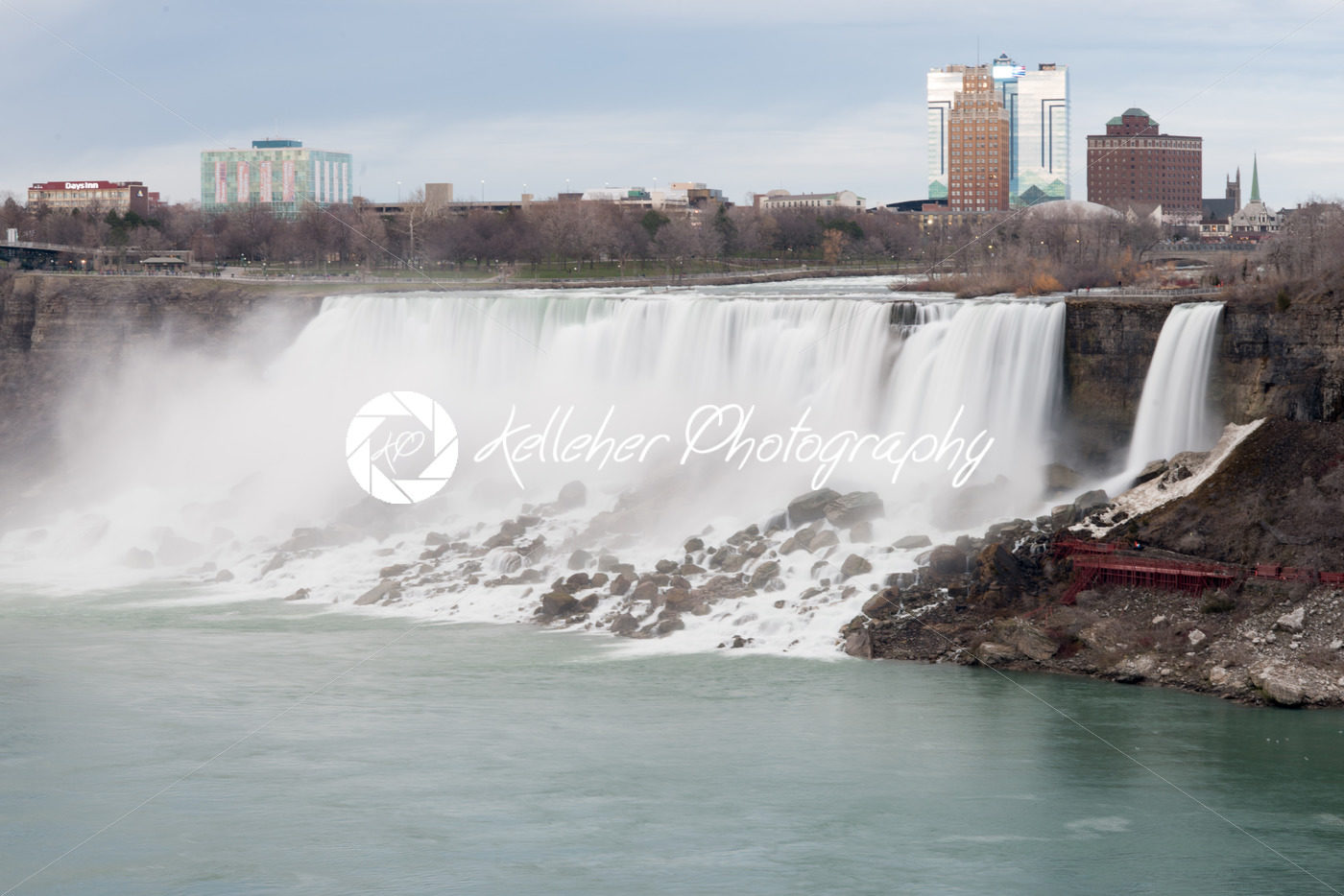 American Falls in Early Evening – View from Niagara Falls, Ontario Canada - Kelleher Photography Store
