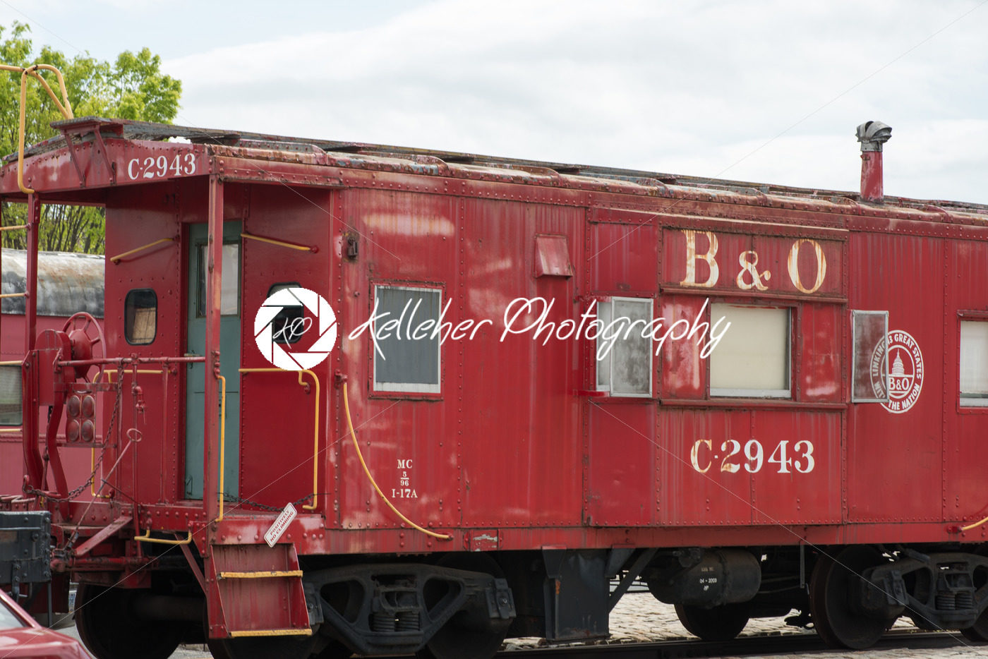 BALITMORE, MD – APRIL 15: B O Number C-2943 Caboose Baltimore Ohio Railroad on April 15, 2017 - Kelleher Photography Store