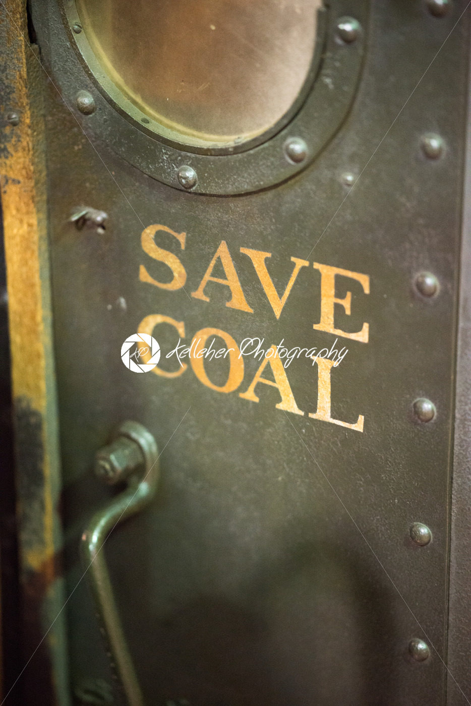 BALITMORE, MD – APRIL 15: Save Coal on old steam powered locomotive engine on April 15, 2017 - Kelleher Photography Store
