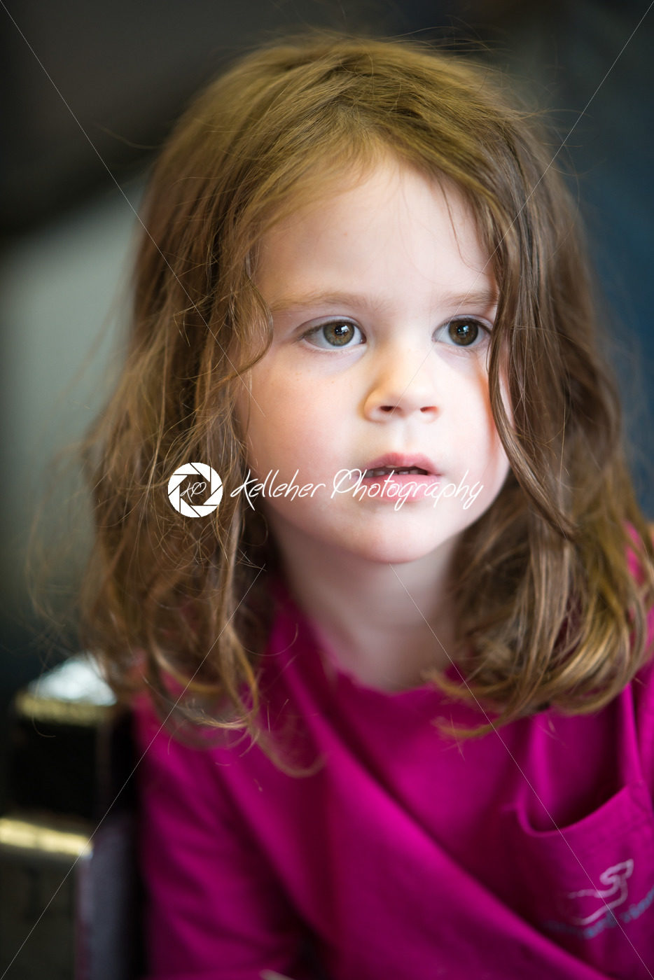 Close Portrait of Girl Thinking Sitting Down - Kelleher Photography Store