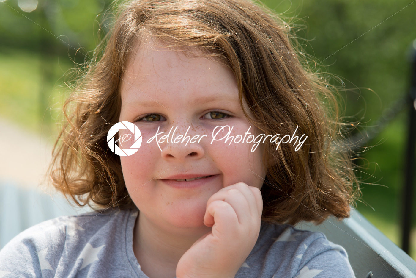 Close Portrait of Happy Young Girl Outside - Kelleher Photography Store