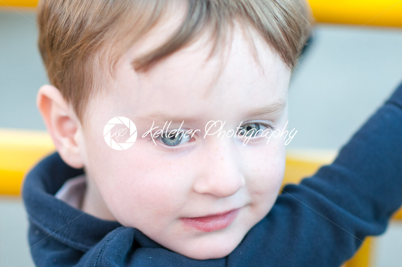 Close up Portrait of young boy outside - Kelleher Photography Store