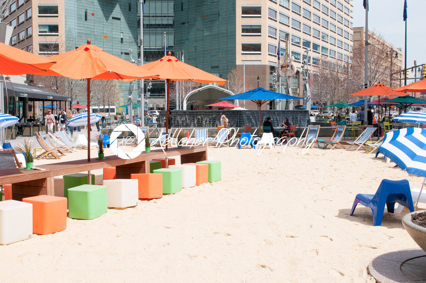 DETROIT, MI – MAY 8: People enjoying the revitalized Campus Martius park in Detroit, MI on May 8, 2014 - Kelleher Photography Store