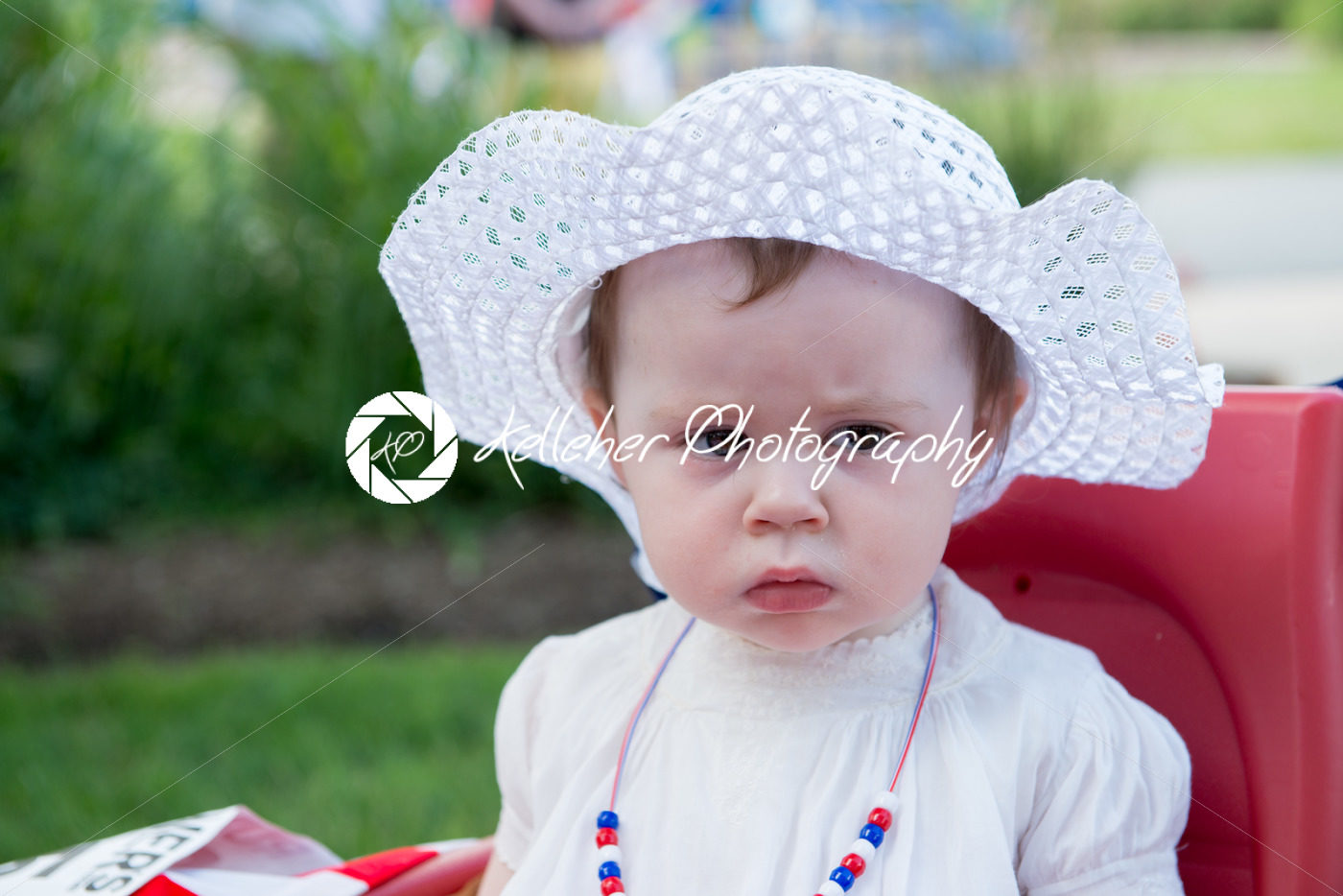 Infant Toddler Girl dressed as Betsy Ross for Fourth of July Parade - Kelleher Photography Store