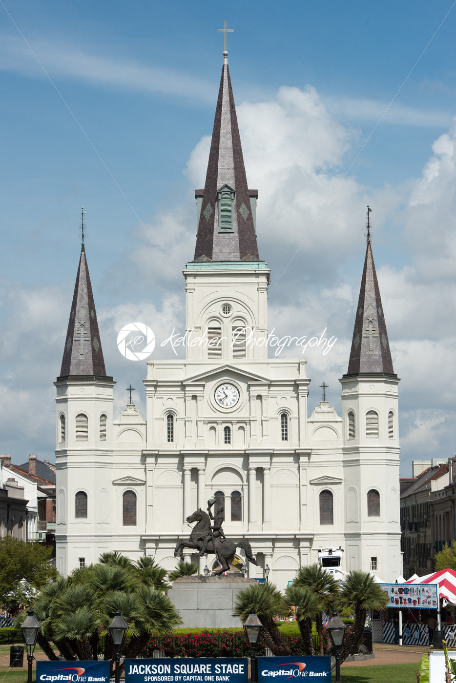 NEW ORLEANS, LA – APRIL 13: Beautiful architecture of Cathedral Basilica of Saint Louis in Jackson Square, New Orleans, LA on April 13, 2014 - Kelleher Photography Store