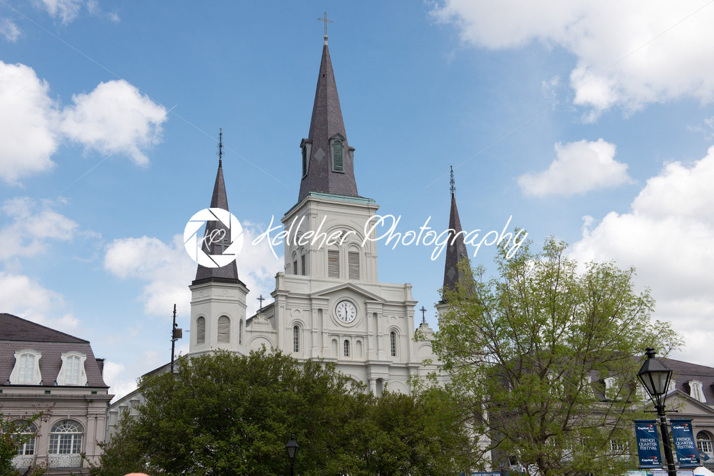NEW ORLEANS, LA – APRIL 13: Beautiful architecture of Cathedral Basilica of Saint Louis in Jackson Square, New Orleans, LA on April 13, 2014 - Kelleher Photography Store