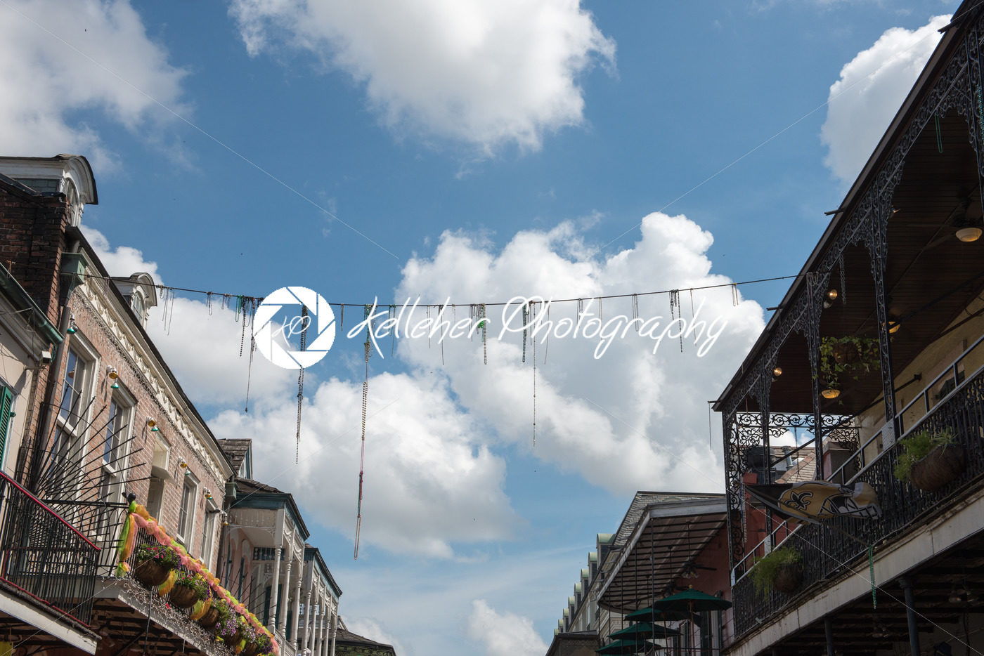 NEW ORLEANS, LA – APRIL 13: Street in the French Quarter of New Orleans, Louisiana showing historic buldings with unique architecture on April 13, 2014 - Kelleher Photography Store