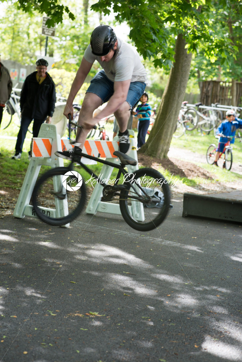 RADNOR TOWNSHIP, PA – MAY 7: BMX Stunt Performance by Chris Aceto at the Radnor Township Bike Rodeo on May 7, 2017 - Kelleher Photography Store