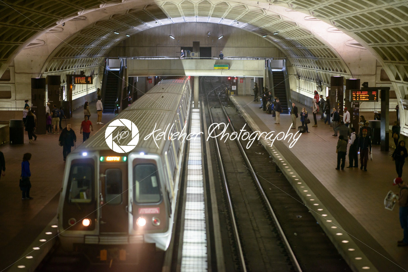 WASHINGTON, DISTRICT OF COLUMBIA – APRIL 14: Washington DC Metro Subway Train Station on April 14, 2017 - Kelleher Photography Store