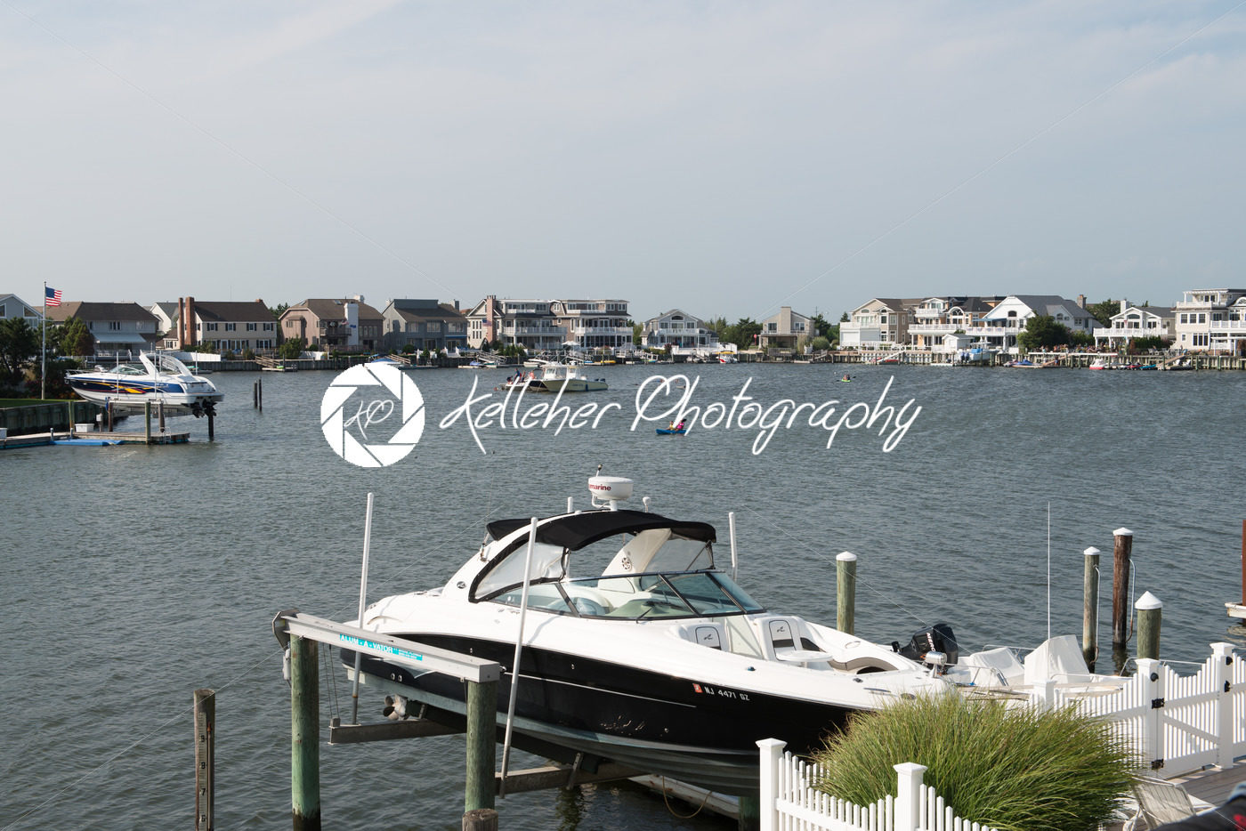 AVALON, NJ – AUGUST 30: Avalon Bay, beautiful bay with view of mansions and yachts on August 30, 2013 - Kelleher Photography Store