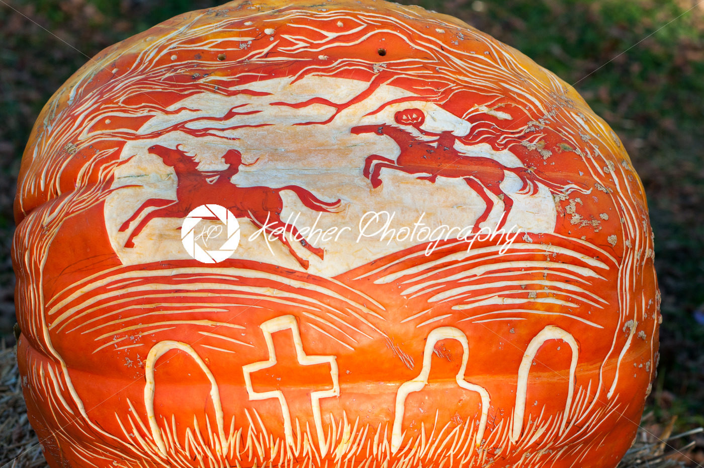 CHADDS FORD, PA – OCTOBER 26: Headless Horseman Pumpkin at The Great Pumpkin Carve carving contest on October 26, 2013 - Kelleher Photography Store