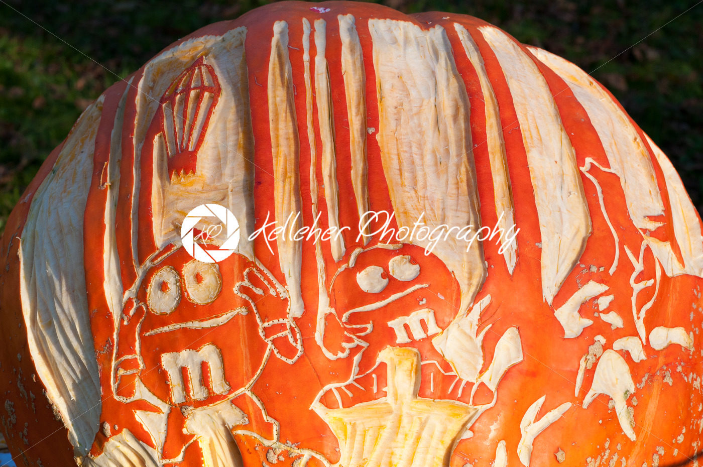 CHADDS FORD, PA – OCTOBER 26: M and M Candy Pumpkin at The Great Pumpkin Carve carving contest on October 26, 2013 - Kelleher Photography Store