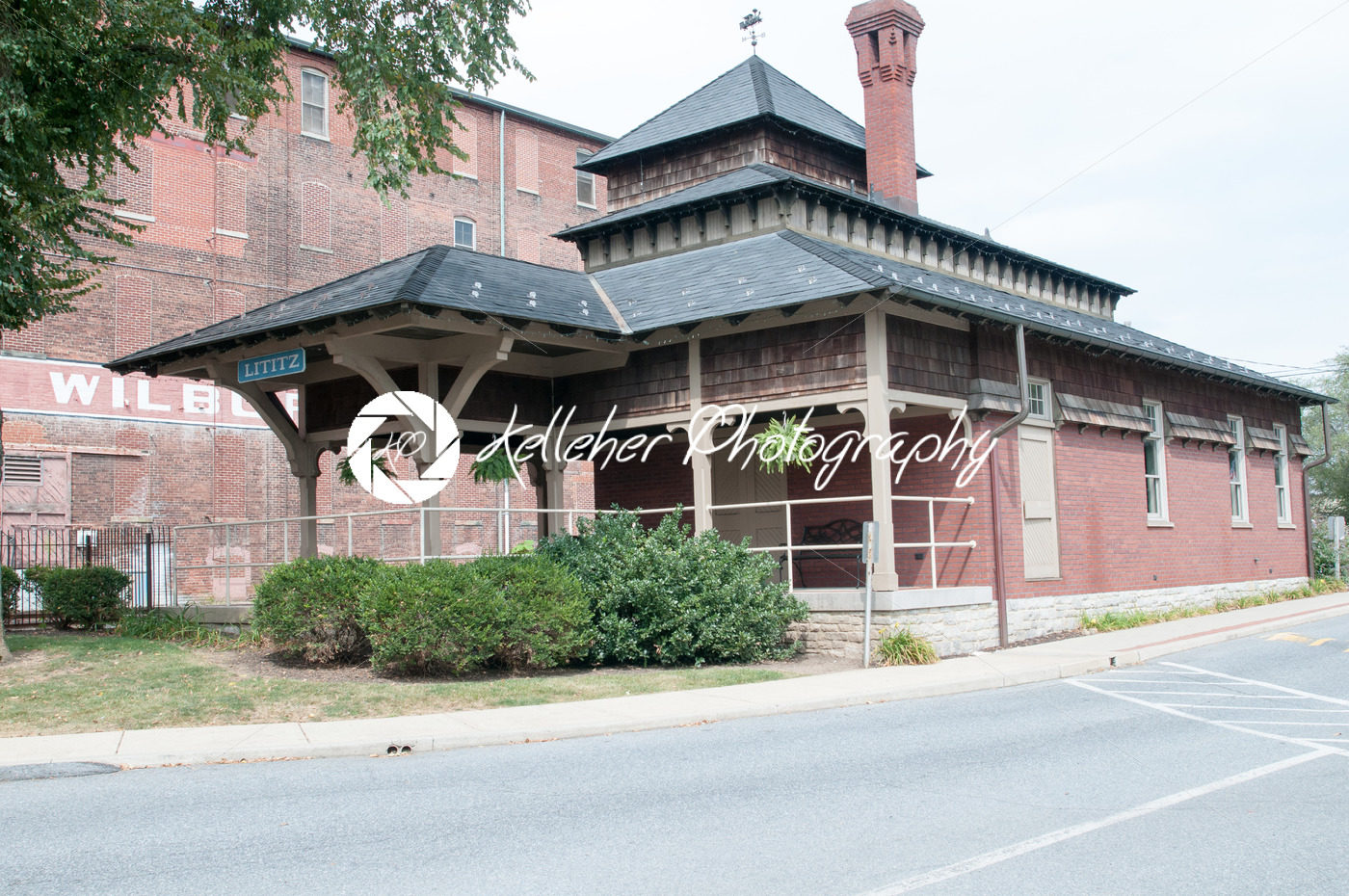 LITITZ, PA – AUGUST 30: Old Lititz Railroad Train Station on August 30, 2014 - Kelleher Photography Store