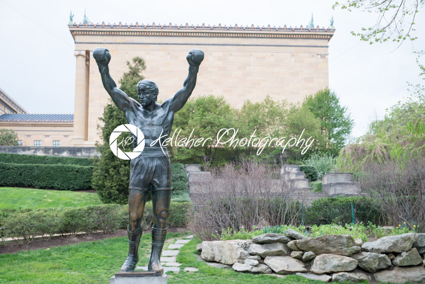 PHILADELPHIA, PA – APRIL 19: The Rocky Statue outside of the Philadelphia Museum of Art on April 19, 2013 - Kelleher Photography Store