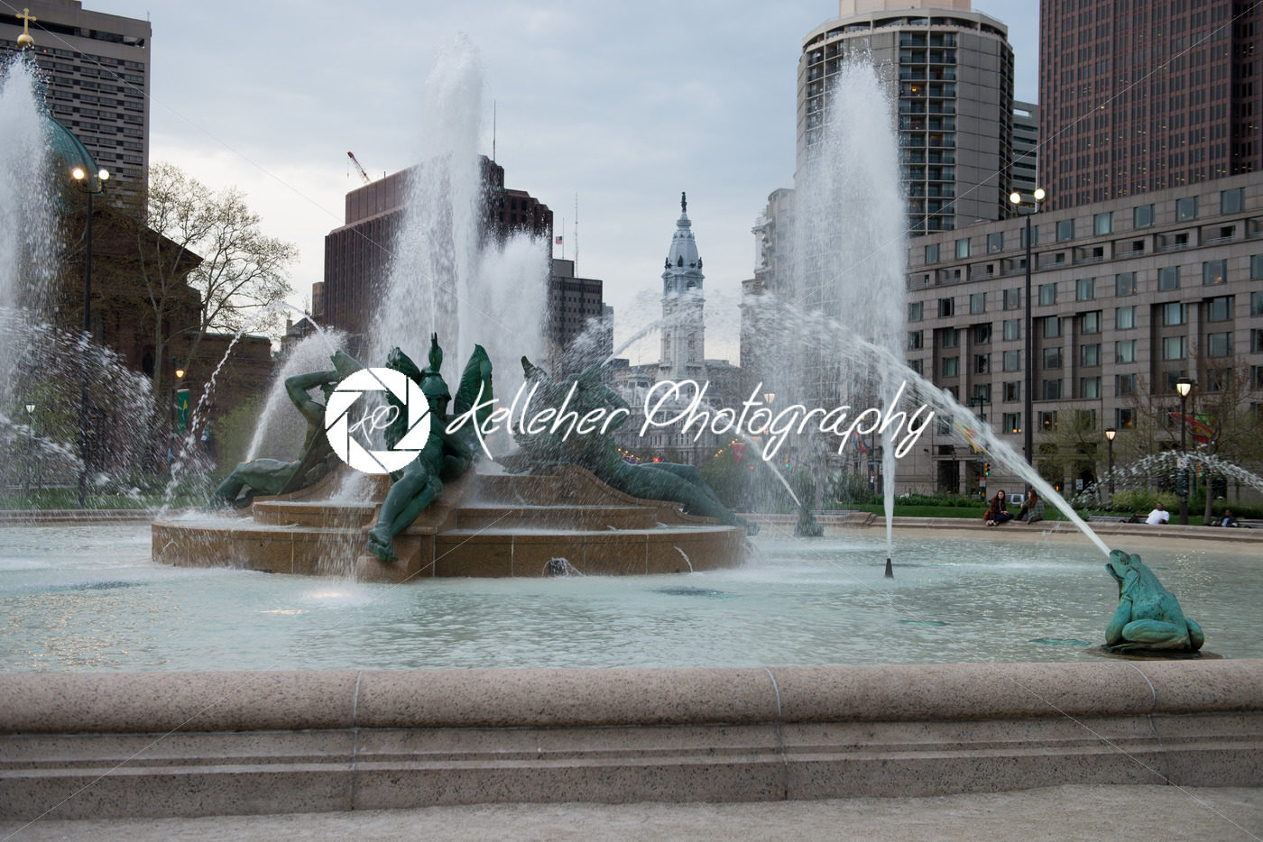 PHILADELPHIA, USA – APRIL 19: Swann Fountain in Logan Square on Benjamin Franklin Parkway in Center City Philadelphia on April 19, 2013 - Kelleher Photography Store