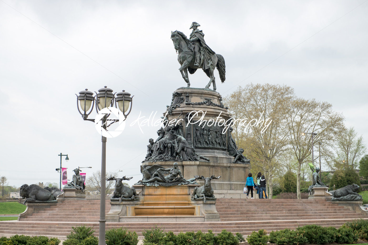 PHILADELPHIA, USA – JUNE 12, 2013: George Washington monument in Philadelphia. The statue designed in 1897 by Rudolf Siemering 1835-1905. - Kelleher Photography Store