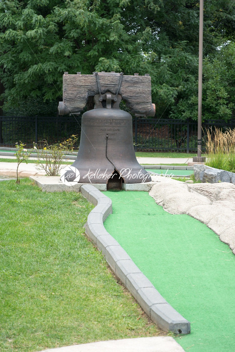 PHILADELPHIA, USA – AUGUST 12: Minature Golf course with Philadelphia themed structures in Franklin Square in Center City Philadelphia on August 12, 2017 - Kelleher Photography Store