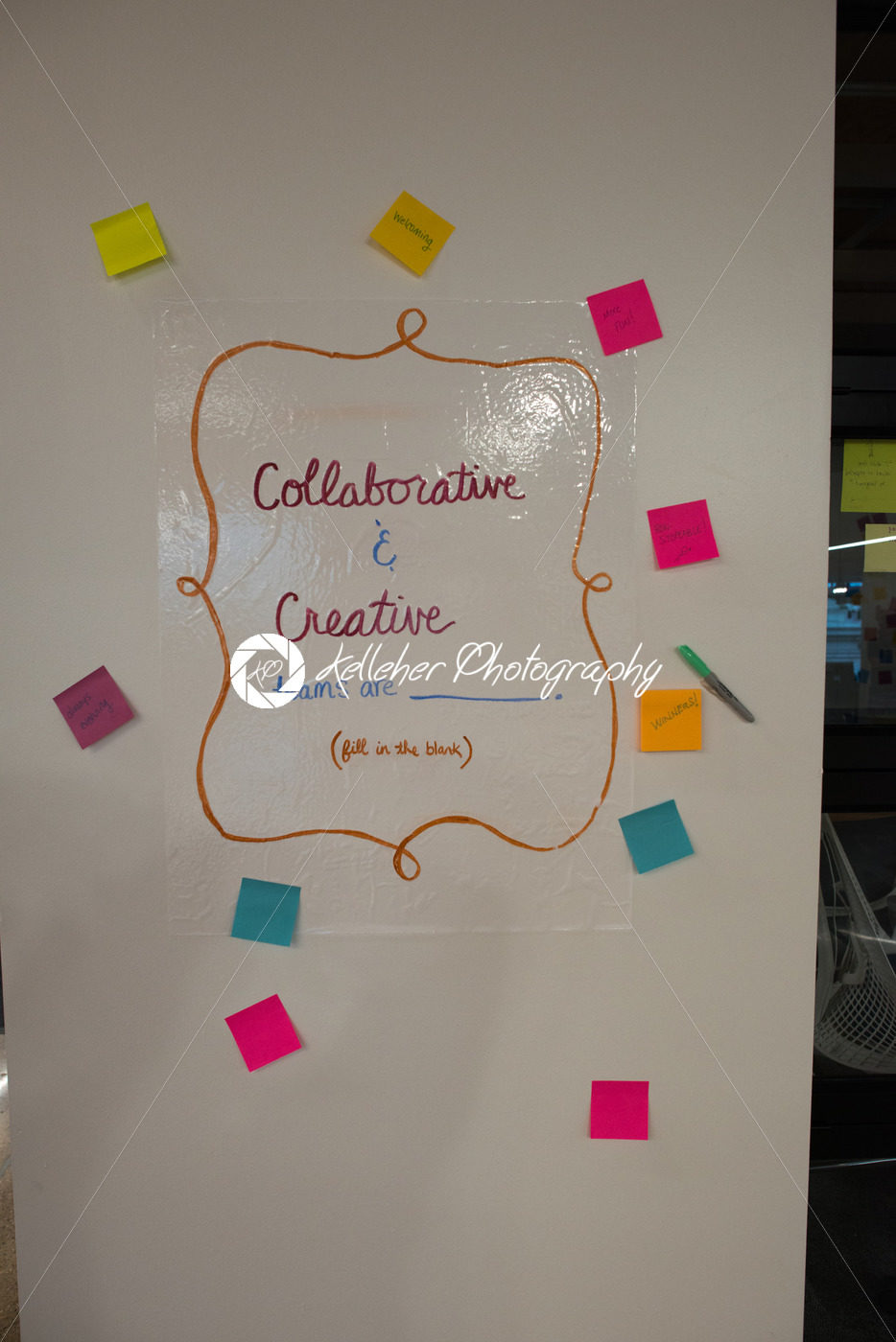 Sign on office wall, collaborative and creative teams are - Kelleher Photography Store