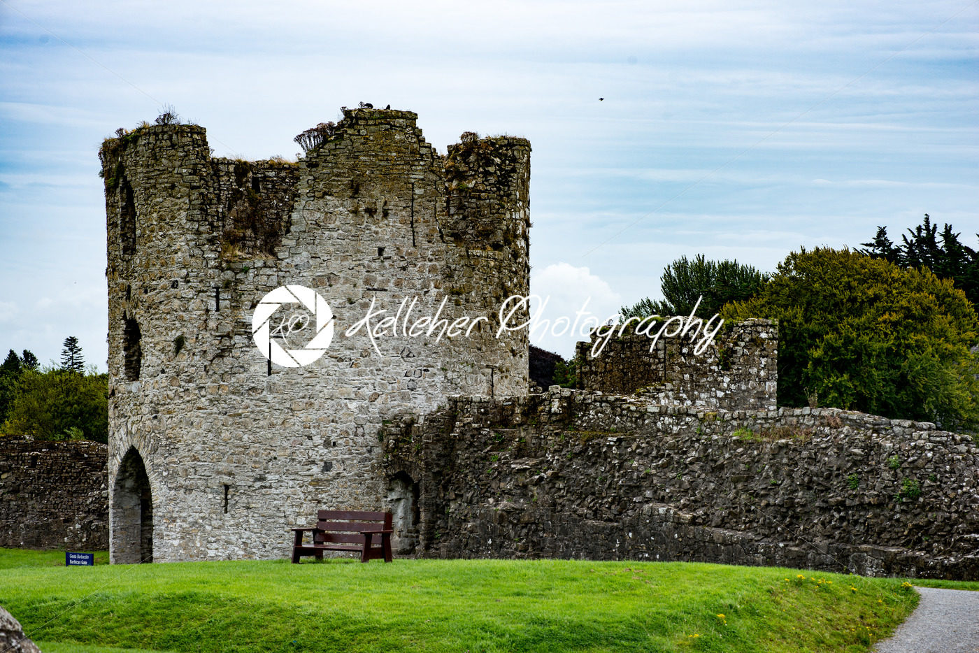 COUNTY MEATH, IRELAND – AUGUST 29, 2017: Trim Castle, used in filming of parts of the movie Braveheart, in County Meath, Ireland - Kelleher Photography Store