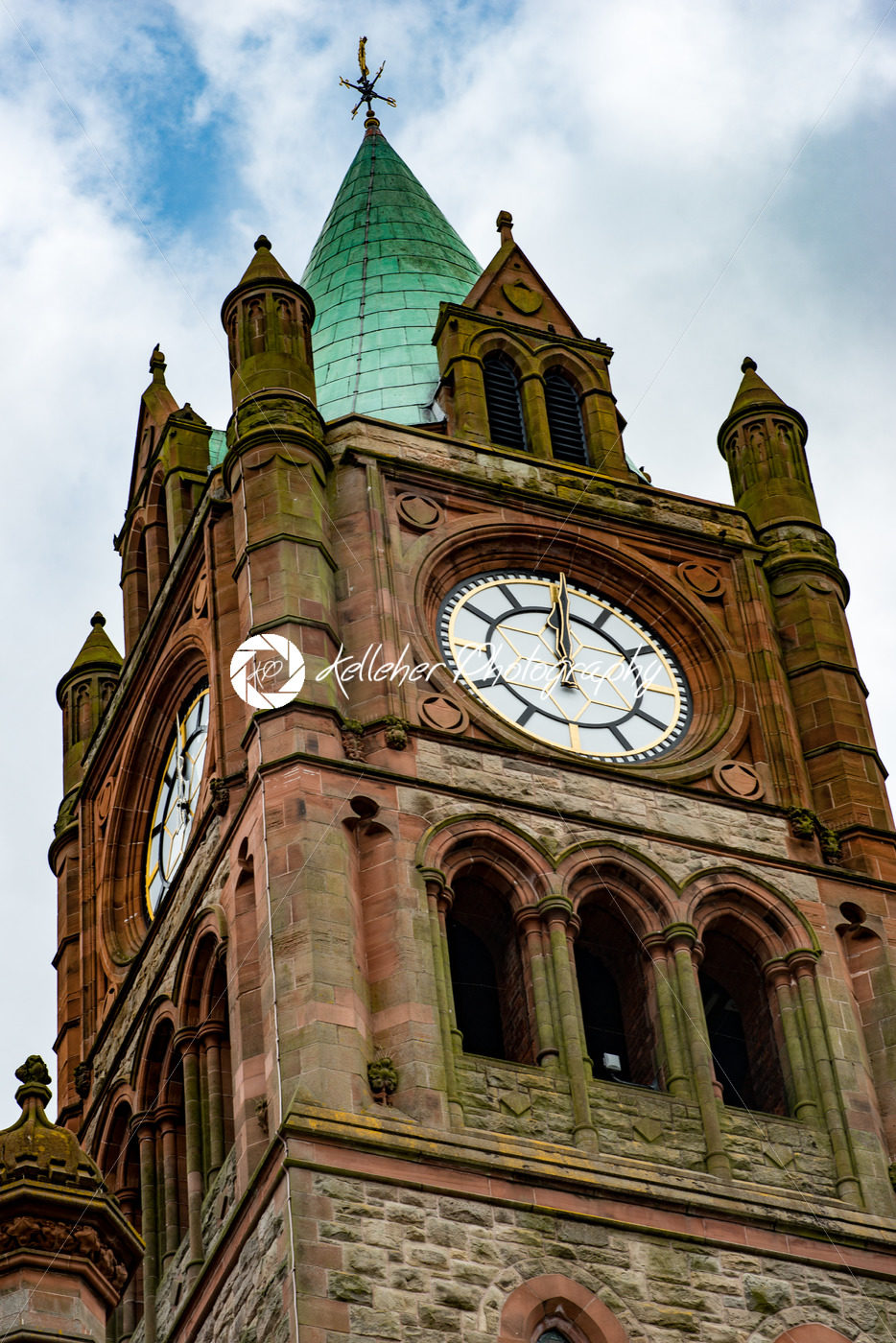 DERRY, NORTHERN IRELAND – AUGUST 27, 2017: Guildhall is the city hall of Derry - Kelleher Photography Store