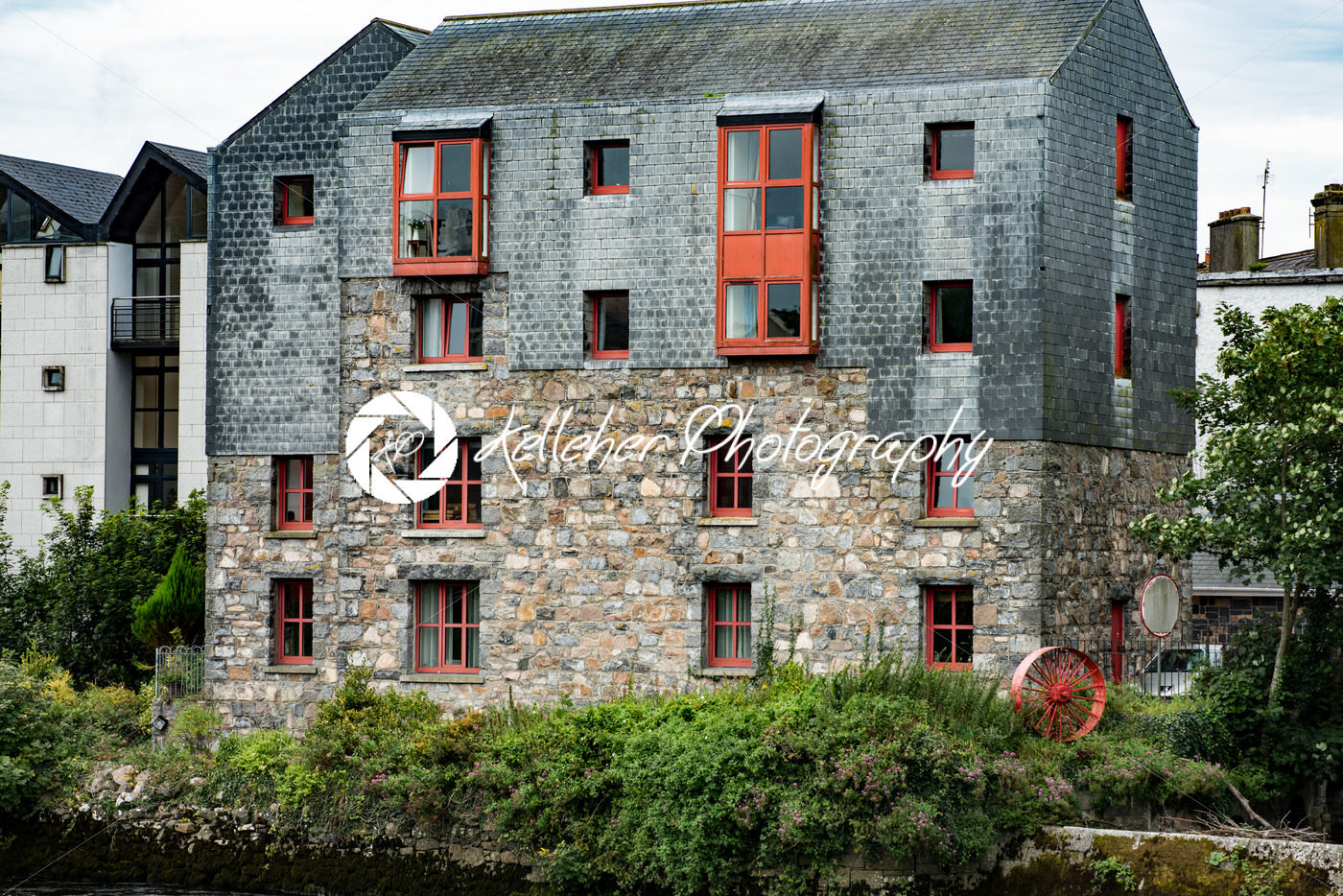 GALWAY, IRELAND – AUGUST 22, 2017: Architecture of city center of Galway Ireland - Kelleher Photography Store