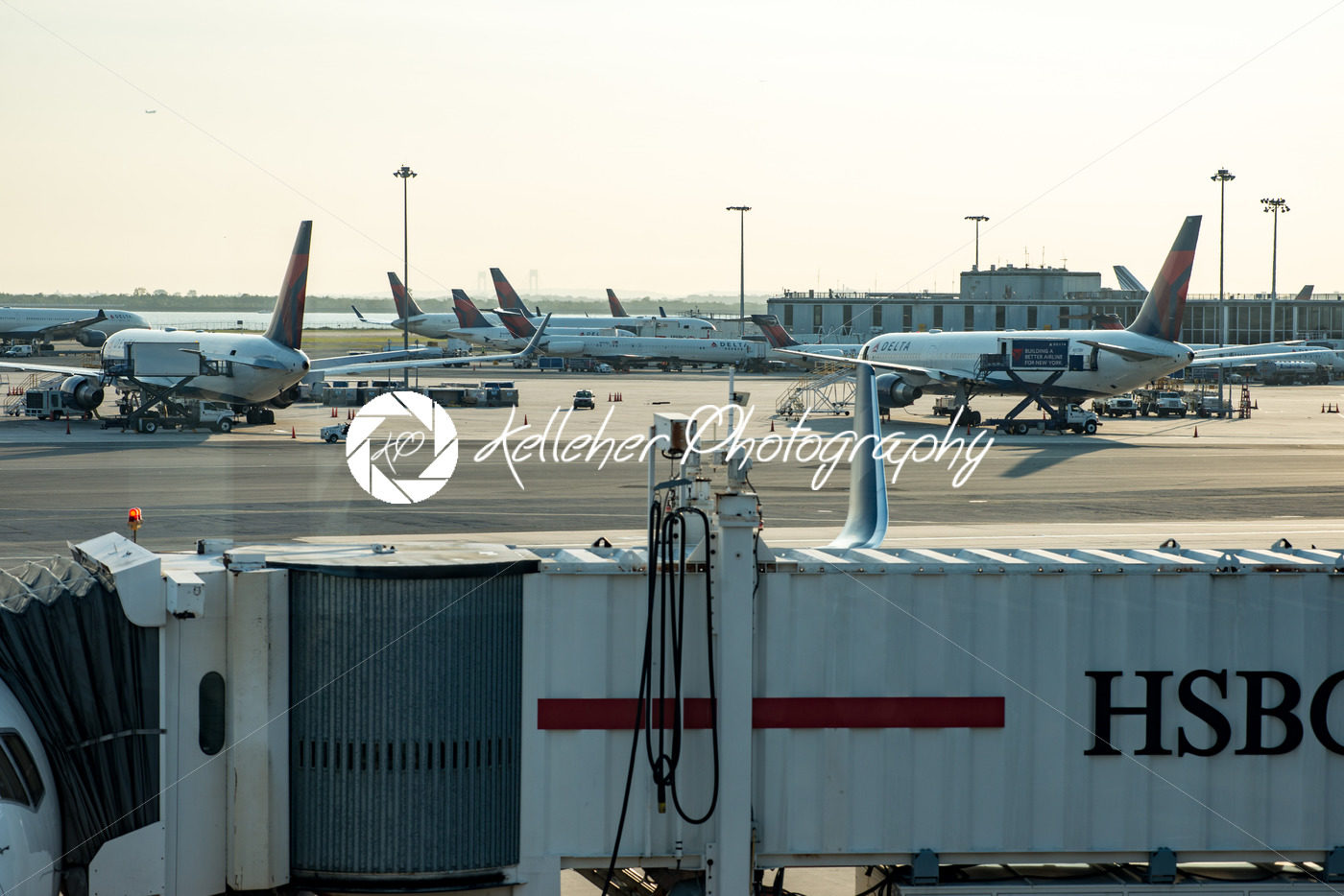 NEW YORK – AUGUST 17, 2017: Delta Airlines plane on tarmac at Terminal 4 at JFK International Airport - Kelleher Photography Store