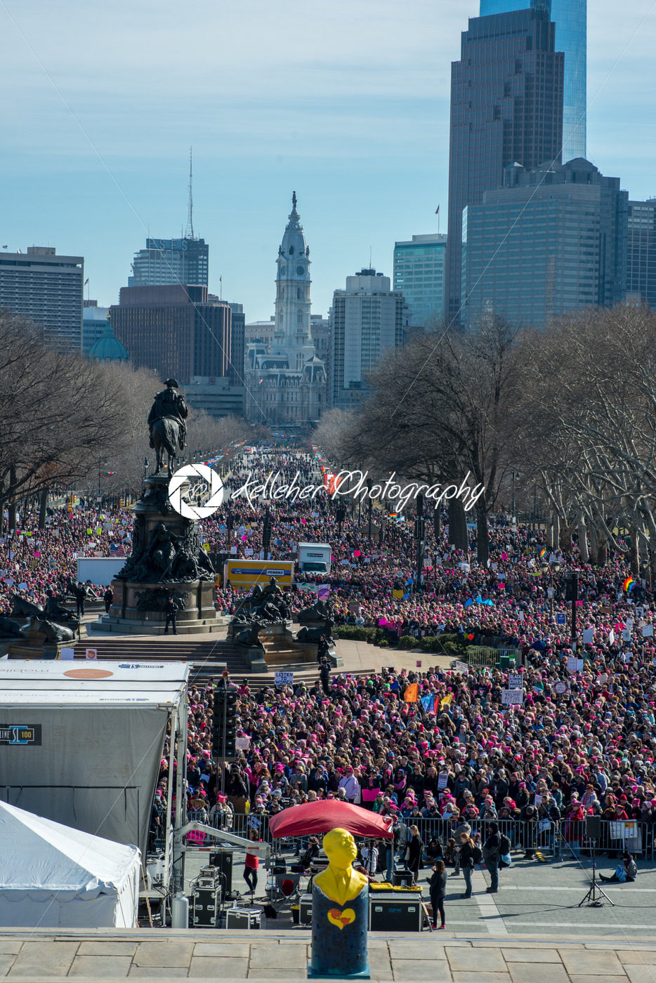 Philadelphia, Pennsylvania, USA – January 20, 2018: Thousands in Philadelphia unite in solidarity with the Women’s March. - Kelleher Photography Store