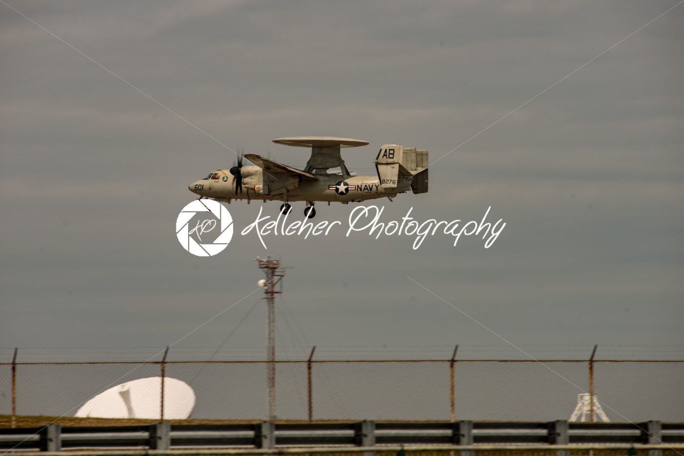 Wallops Island, Virginia – March 28, 2018: Navy Hawkeye Airplane at NASA Wallops center - Kelleher Photography Store