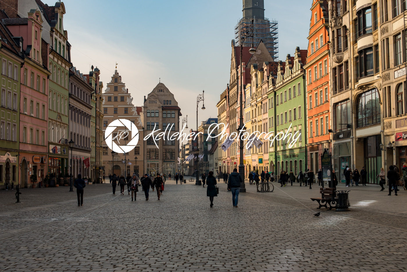 Wroclaw, Poland – March 4, 2018: Wroclaw Market Square in evening in historic capital of Silesia, Poland, Europe. - Kelleher Photography Store