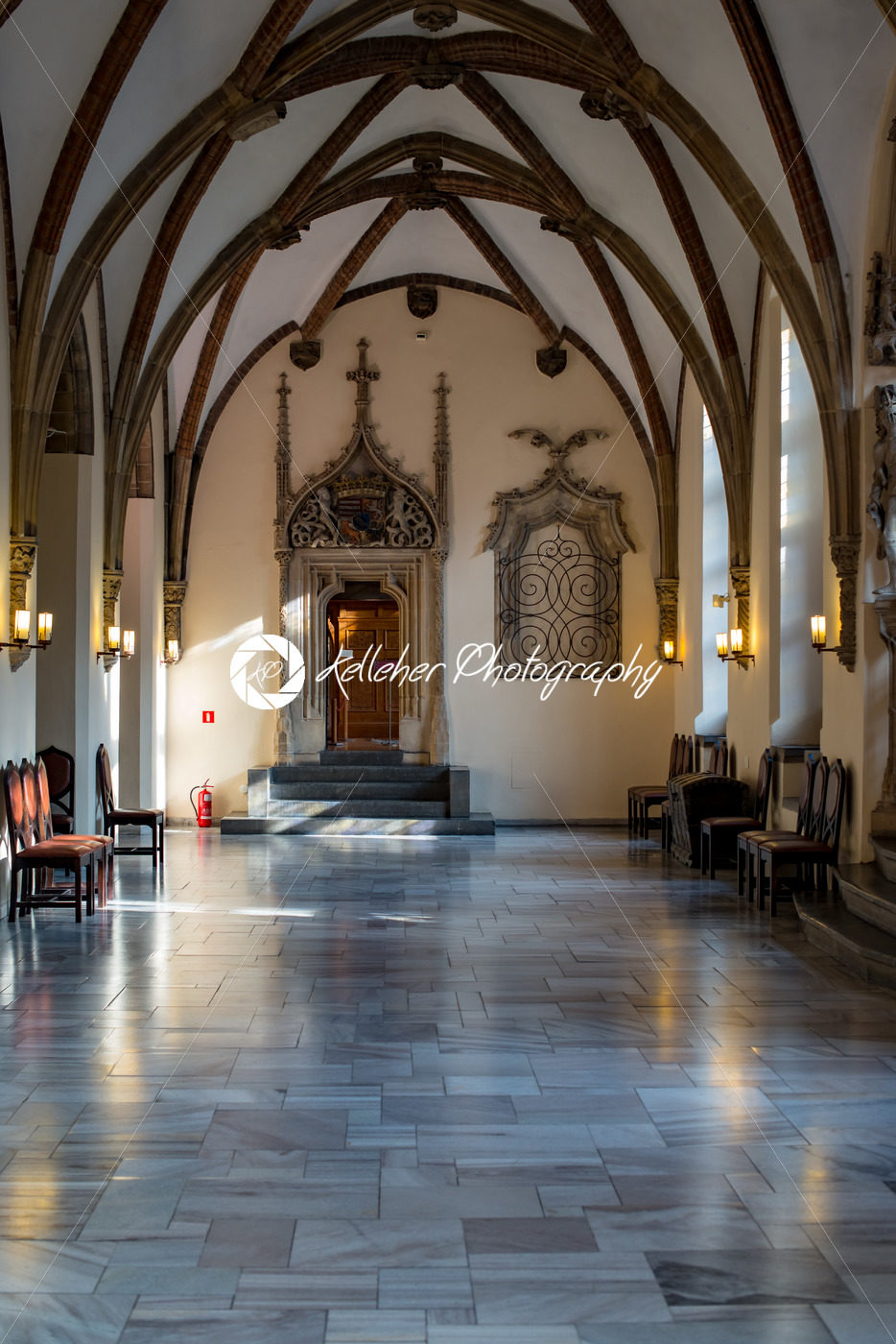 Wroclaw, Poland – March 4, 2018: Wroclaw Town Hall interior in historic capital of Silesia, Poland, Europe. - Kelleher Photography Store