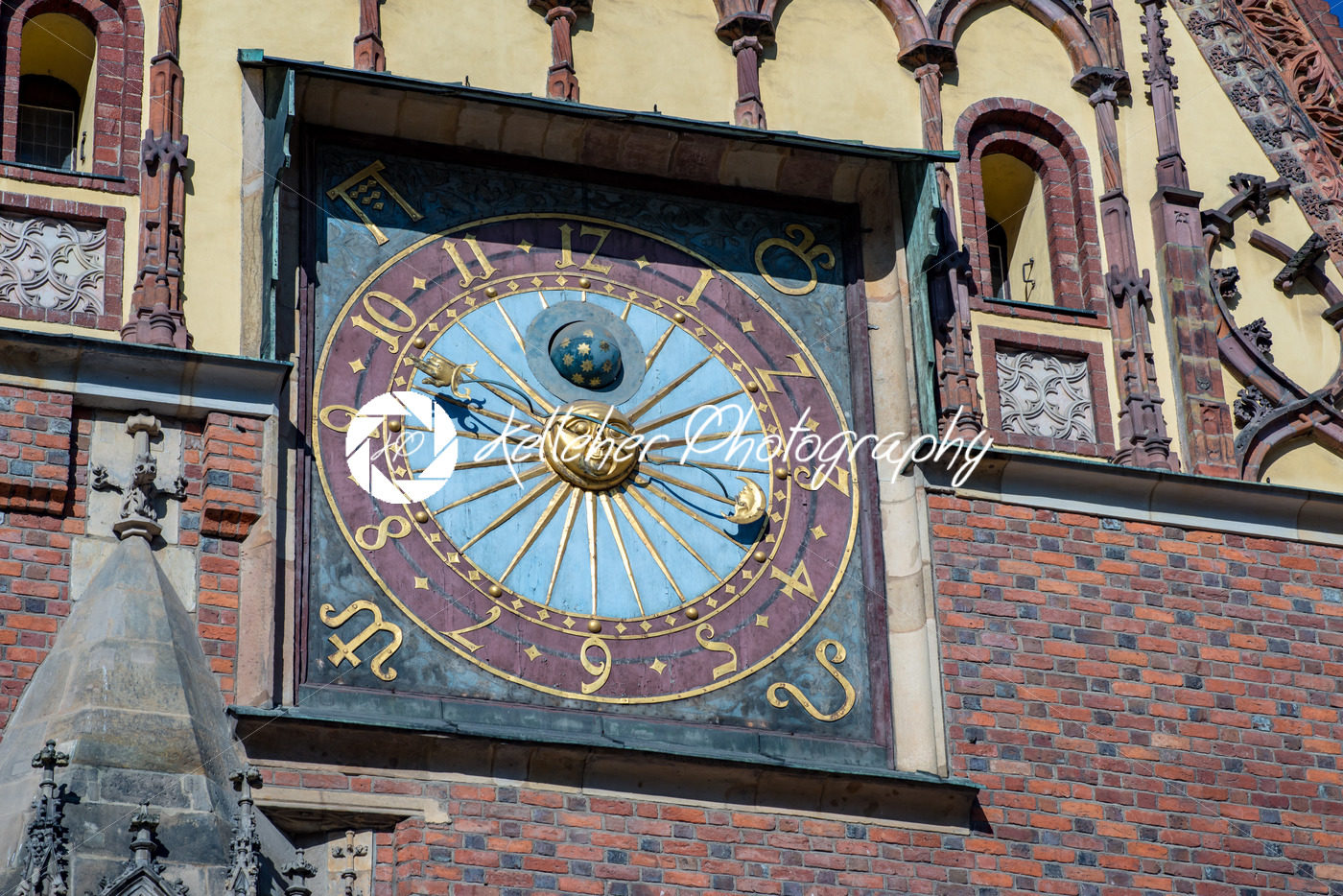 Wroclaw, Poland – March 9, 2018: Wroclaw Town Hall details in morning in historic capital of Silesia, Poland, Europe. - Kelleher Photography Store