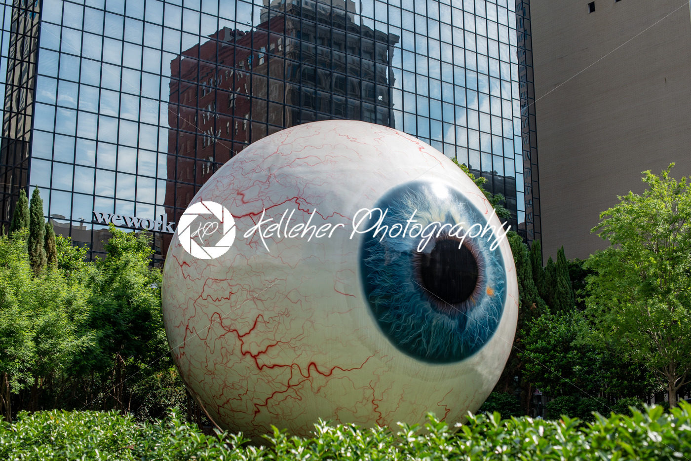 Dallas, Texas – May 7, 2018: The Eye is a statue in downtown Dallas, Texas located at the Joule Hotel. - Kelleher Photography Store