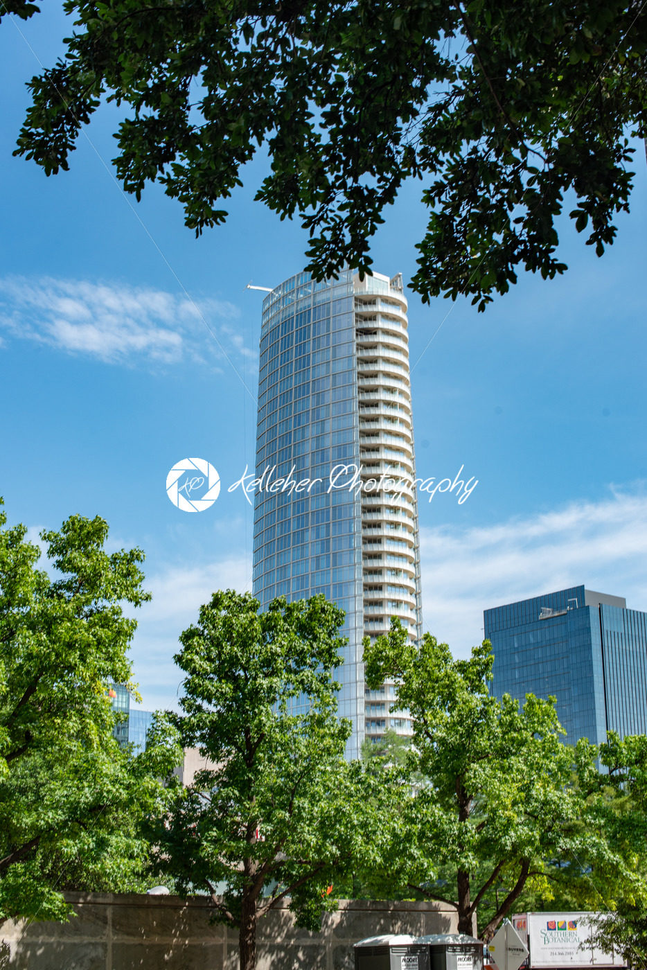 Dallas, Texas – May 7, 2018: The Museum Tower in Dallas, Texas against blue sky - Kelleher Photography Store