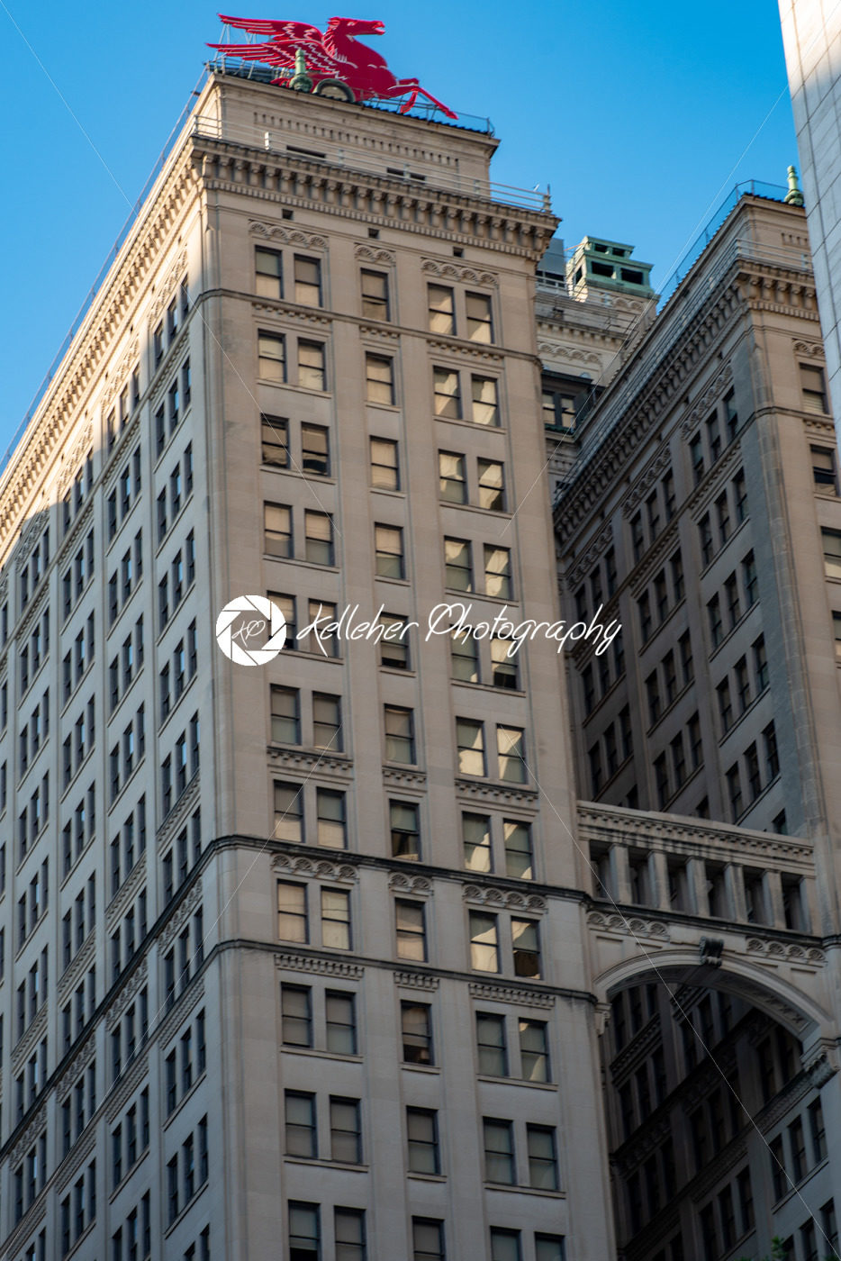 Dallas, Texas – May 7, 2018: The Pegasus seen on top of the Magnolia Building - Kelleher Photography Store