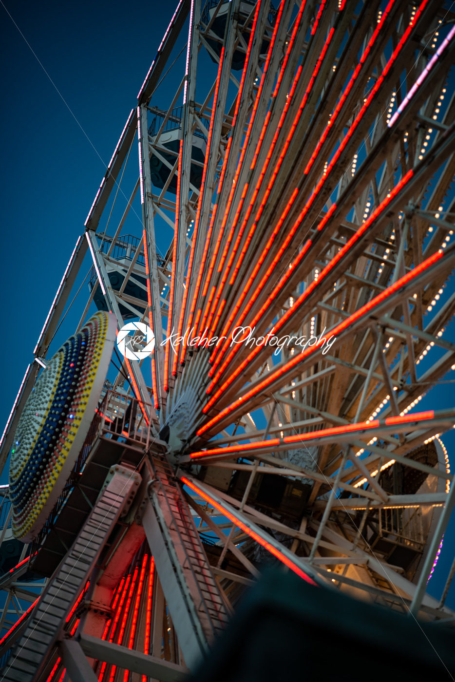 Ferris Wheel on Gillian’s Wonderland Pier in Ocean City, NJ at evening time - Kelleher Photography Store
