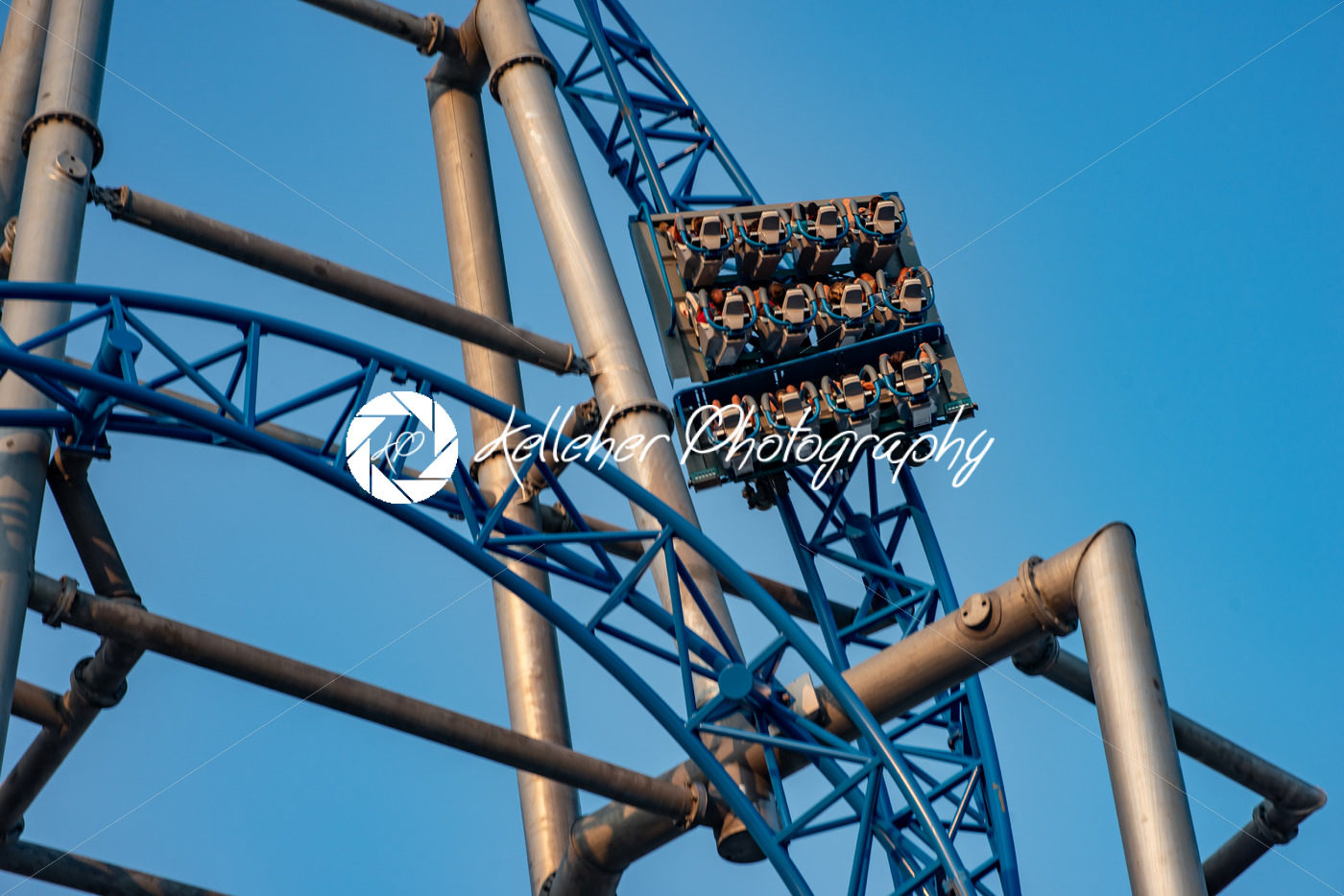 Ocean City, NJ – June 11, 2018: New GaleForce Roller Coaster on Playland Castaway Cove pier in Ocean City - Kelleher Photography Store
