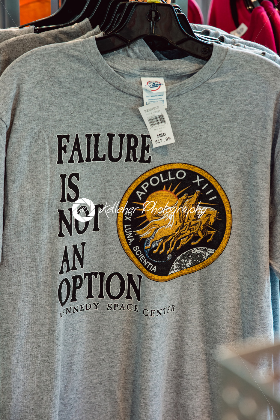 Cape Canaveral, Florida – August 13, 2018: Failure is not an option Apollo 13 shirt at NASA Kennedy Space Center - Kelleher Photography Store