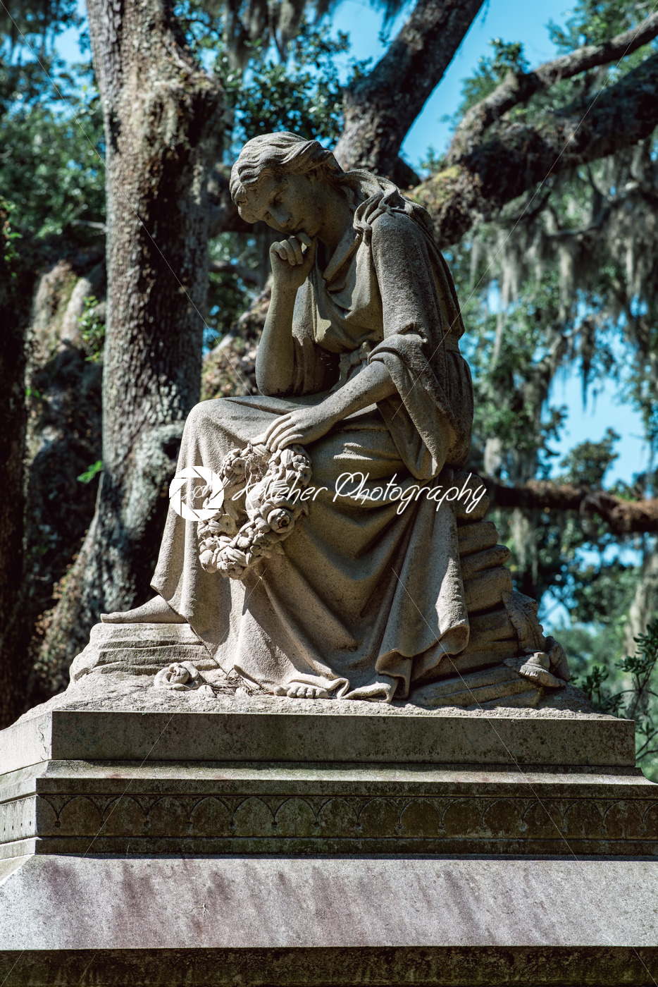 Cemetery Statuary Statue Bonaventure Cemetery Savannah Georgia - Kelleher Photography Store