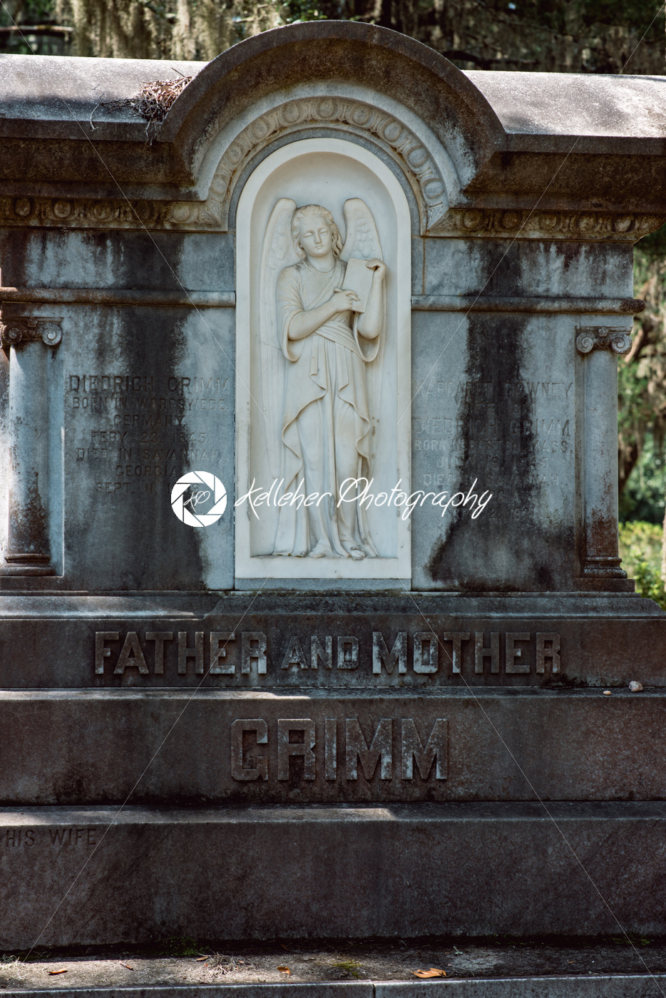 Father Mother Grimm Cemetery Statuary Statue Bonaventure Cemetery Savannah Georgia - Kelleher Photography Store