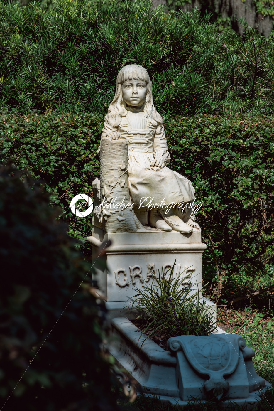 Gracie Watson Cemetery Statuary Statue Bonaventure Cemetery Savannah Georgia - Kelleher Photography Store