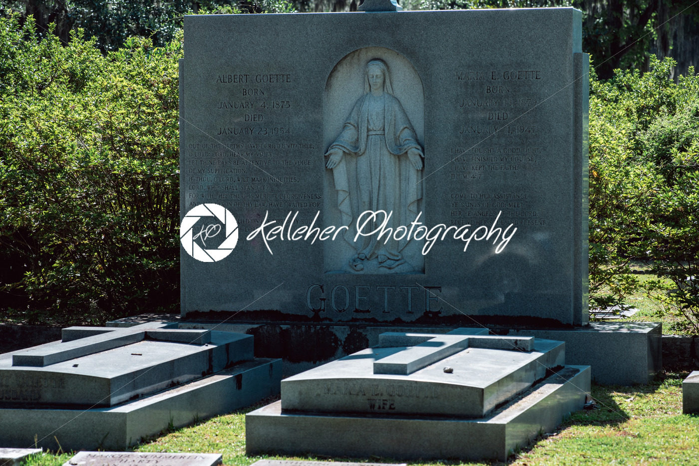 Maria E Larkin Goette headstone Bonaventure Cemetery Savannah Georgia - Kelleher Photography Store