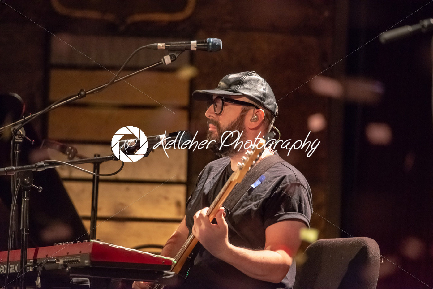 ITHACA, NY – NOVEMBER 4, 2018: Bass guitarist Tim Nordwind of the band OK Go performs on their Live Videos tour at the State Theatre of Ithaca - Kelleher Photography Store